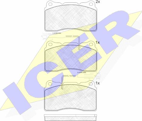 Icer 181515 - Kit de plaquettes de frein, frein à disque cwaw.fr