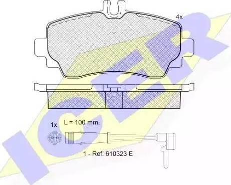 Icer 181516 - Kit de plaquettes de frein, frein à disque cwaw.fr