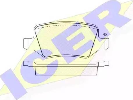 Icer 181510 - Kit de plaquettes de frein, frein à disque cwaw.fr