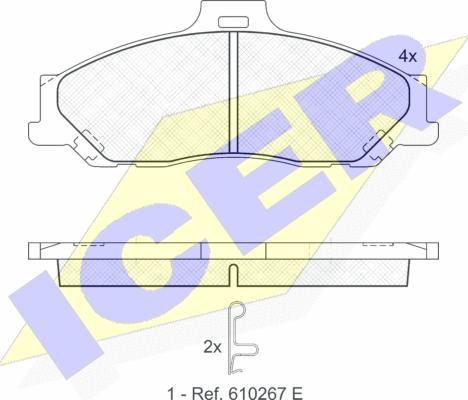 Icer 181580 - Kit de plaquettes de frein, frein à disque cwaw.fr