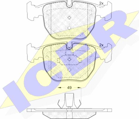 Icer 181530 - Kit de plaquettes de frein, frein à disque cwaw.fr