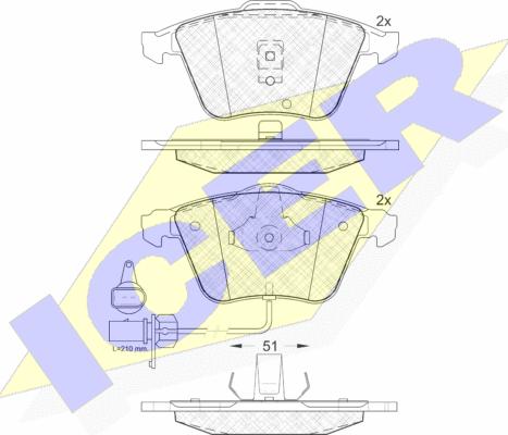 Icer 181531 - Kit de plaquettes de frein, frein à disque cwaw.fr