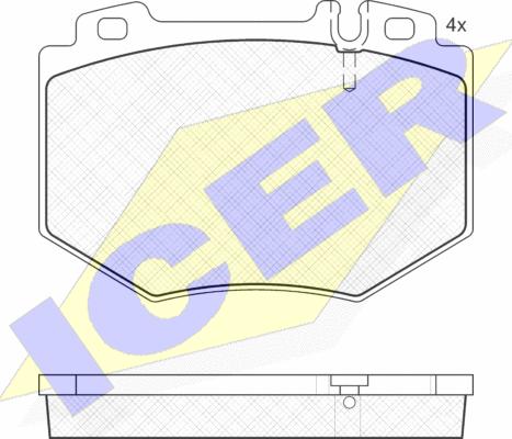 Icer 181538 - Kit de plaquettes de frein, frein à disque cwaw.fr