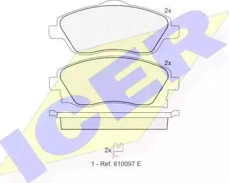 Icer 181526 - Kit de plaquettes de frein, frein à disque cwaw.fr