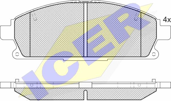 Icer 181521-396 - Kit de plaquettes de frein, frein à disque cwaw.fr