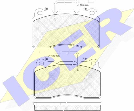 Icer 181699 - Kit de plaquettes de frein, frein à disque cwaw.fr