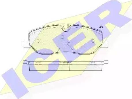 Icer 181660 - Kit de plaquettes de frein, frein à disque cwaw.fr