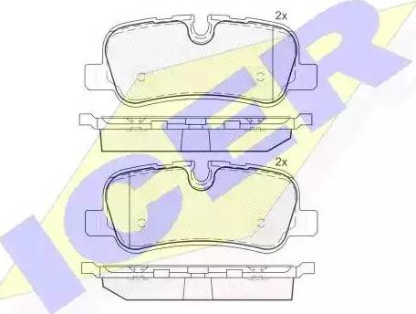 Icer 181661 - Kit de plaquettes de frein, frein à disque cwaw.fr