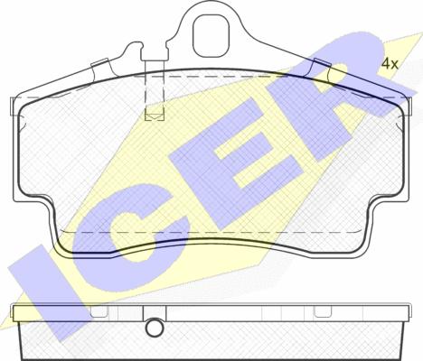 Icer 181619 - Kit de plaquettes de frein, frein à disque cwaw.fr