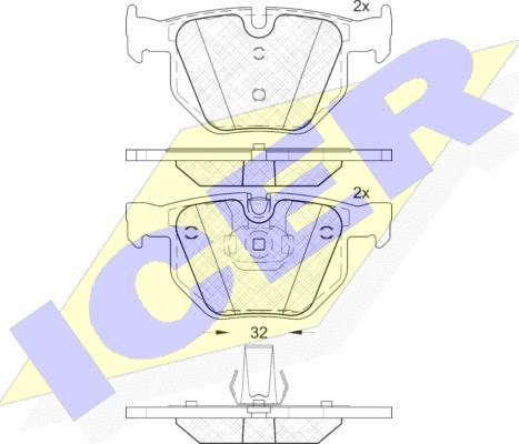 Icer 181685-202 - Kit de plaquettes de frein, frein à disque cwaw.fr