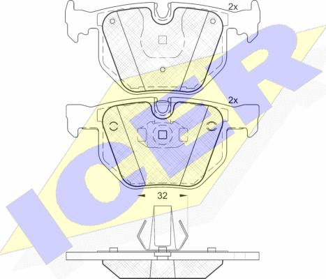 Icer 181685 - Kit de plaquettes de frein, frein à disque cwaw.fr