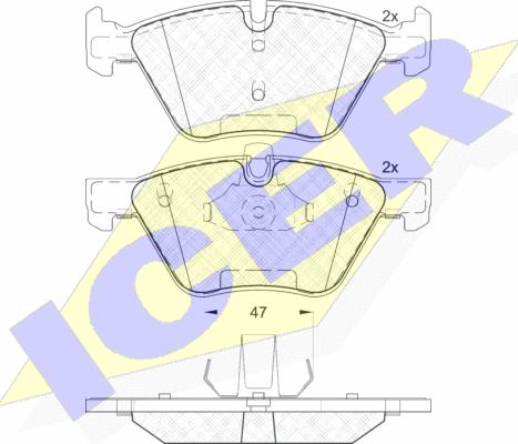 Icer 181683-203 - Kit de plaquettes de frein, frein à disque cwaw.fr