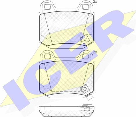 Icer 181634 - Kit de plaquettes de frein, frein à disque cwaw.fr