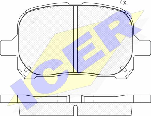 Icer 181632-399 - Kit de plaquettes de frein, frein à disque cwaw.fr