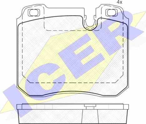 Icer 181625 - Kit de plaquettes de frein, frein à disque cwaw.fr