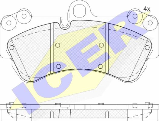 Icer 181620 - Kit de plaquettes de frein, frein à disque cwaw.fr