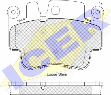 Icer 181627 - Kit de plaquettes de frein, frein à disque cwaw.fr