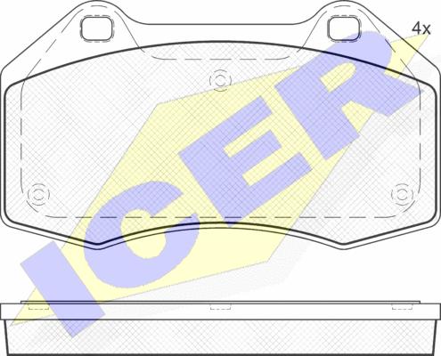 Icer 181679 - Kit de plaquettes de frein, frein à disque cwaw.fr