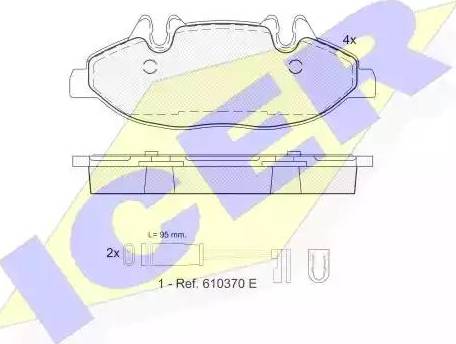 Icer 181675 - Kit de plaquettes de frein, frein à disque cwaw.fr