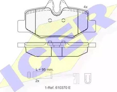 Icer 181676 - Kit de plaquettes de frein, frein à disque cwaw.fr