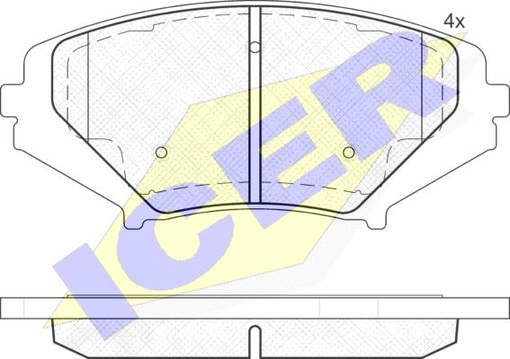 Icer 181670 - Kit de plaquettes de frein, frein à disque cwaw.fr