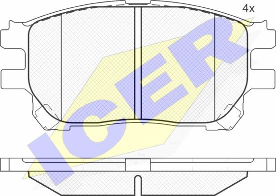 Icer 181671 - Kit de plaquettes de frein, frein à disque cwaw.fr