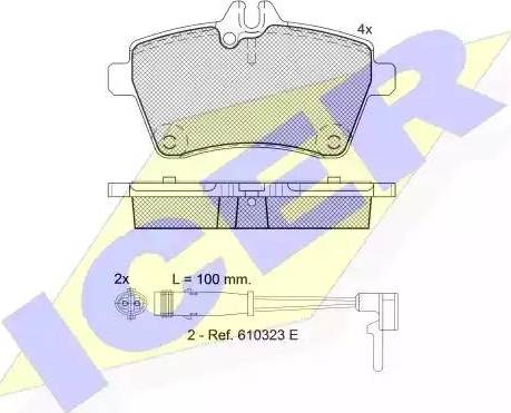 Icer 181678 - Kit de plaquettes de frein, frein à disque cwaw.fr