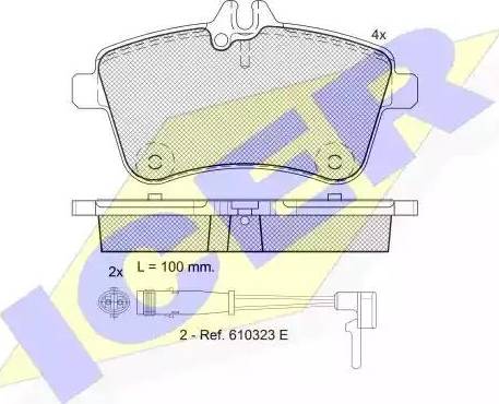 Icer 181677 - Kit de plaquettes de frein, frein à disque cwaw.fr