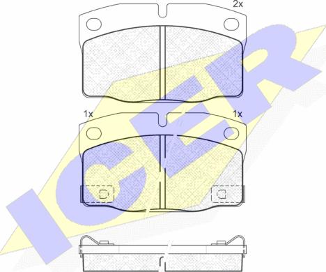 Icer 181093 - Kit de plaquettes de frein, frein à disque cwaw.fr