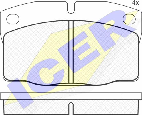 Icer 181092 - Kit de plaquettes de frein, frein à disque cwaw.fr