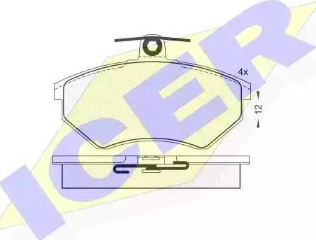 Icer 181011 - Kit de plaquettes de frein, frein à disque cwaw.fr