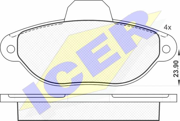 Icer 181018 - Kit de plaquettes de frein, frein à disque cwaw.fr