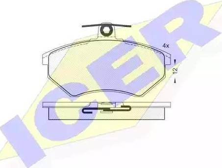 Icer 181012 - Kit de plaquettes de frein, frein à disque cwaw.fr