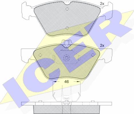 Icer 181159-396 - Kit de plaquettes de frein, frein à disque cwaw.fr