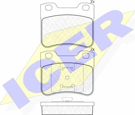 Icer 181150 - Kit de plaquettes de frein, frein à disque cwaw.fr