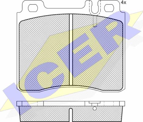 Icer 181158-396 - Kit de plaquettes de frein, frein à disque cwaw.fr