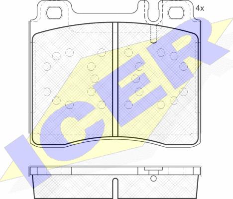 Icer 181158 - Kit de plaquettes de frein, frein à disque cwaw.fr