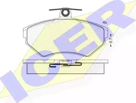 Icer 181157 - Kit de plaquettes de frein, frein à disque cwaw.fr