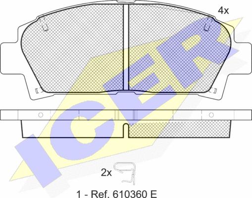 Icer 181169 - Kit de plaquettes de frein, frein à disque cwaw.fr