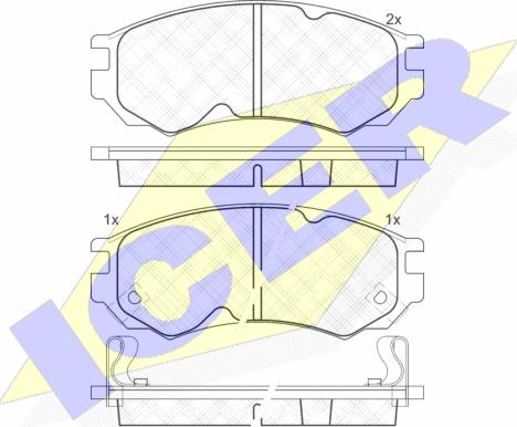 Icer 181106 - Kit de plaquettes de frein, frein à disque cwaw.fr