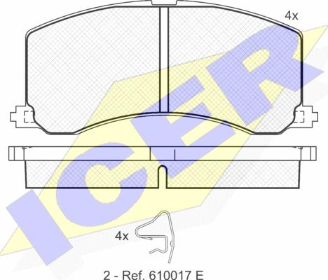 Icer 181116 - Kit de plaquettes de frein, frein à disque cwaw.fr