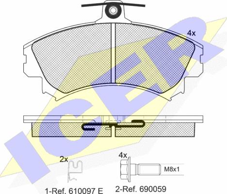 Icer 181118-700 - Kit de plaquettes de frein, frein à disque cwaw.fr