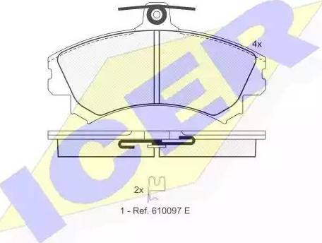 Icer 181118 - Kit de plaquettes de frein, frein à disque cwaw.fr