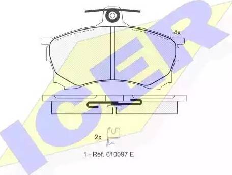 Icer 181117 - Kit de plaquettes de frein, frein à disque cwaw.fr