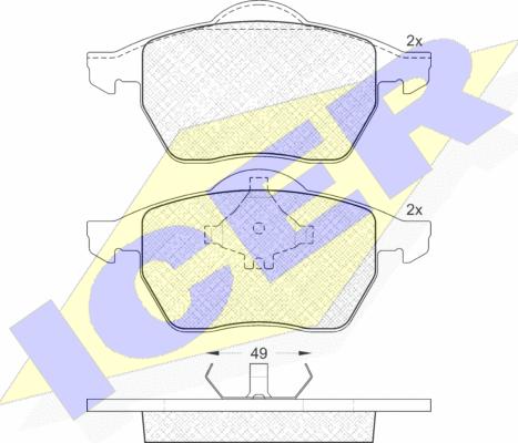 Icer 181139 - Kit de plaquettes de frein, frein à disque cwaw.fr