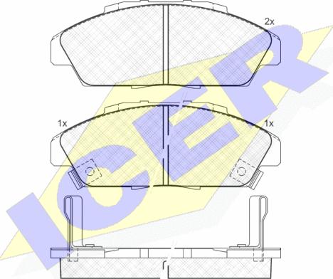 Icer 181133 - Kit de plaquettes de frein, frein à disque cwaw.fr