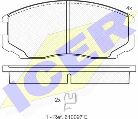 Icer 181129 - Kit de plaquettes de frein, frein à disque cwaw.fr