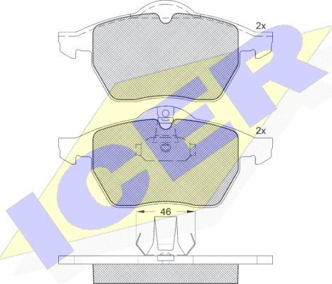 Icer 181128 - Kit de plaquettes de frein, frein à disque cwaw.fr