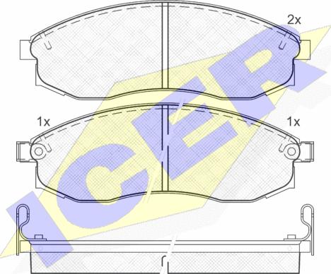 Icer 181179 - Kit de plaquettes de frein, frein à disque cwaw.fr