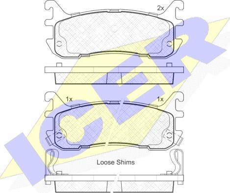 Icer 181819 - Kit de plaquettes de frein, frein à disque cwaw.fr